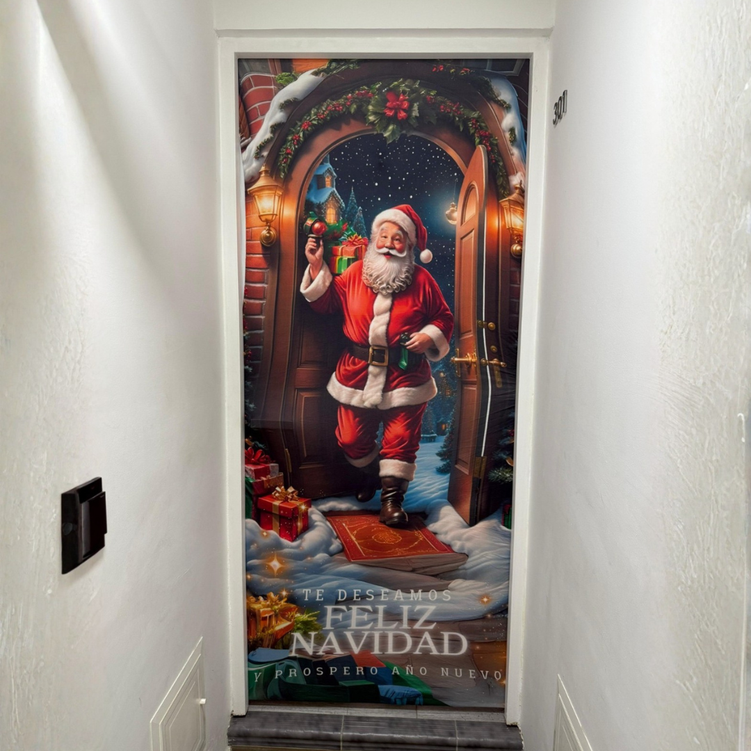Funda para Puerta Diseño de Navidad