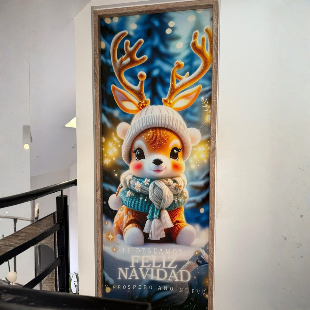 Funda para Puerta Diseño de Navidad